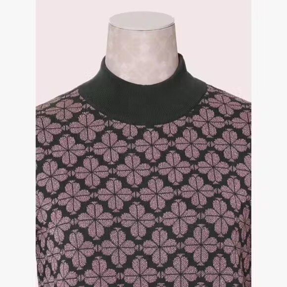 BNWT Kate Spade New York Turtleneck Sweater with Spade Flower Pattern - Picture 4 of 12